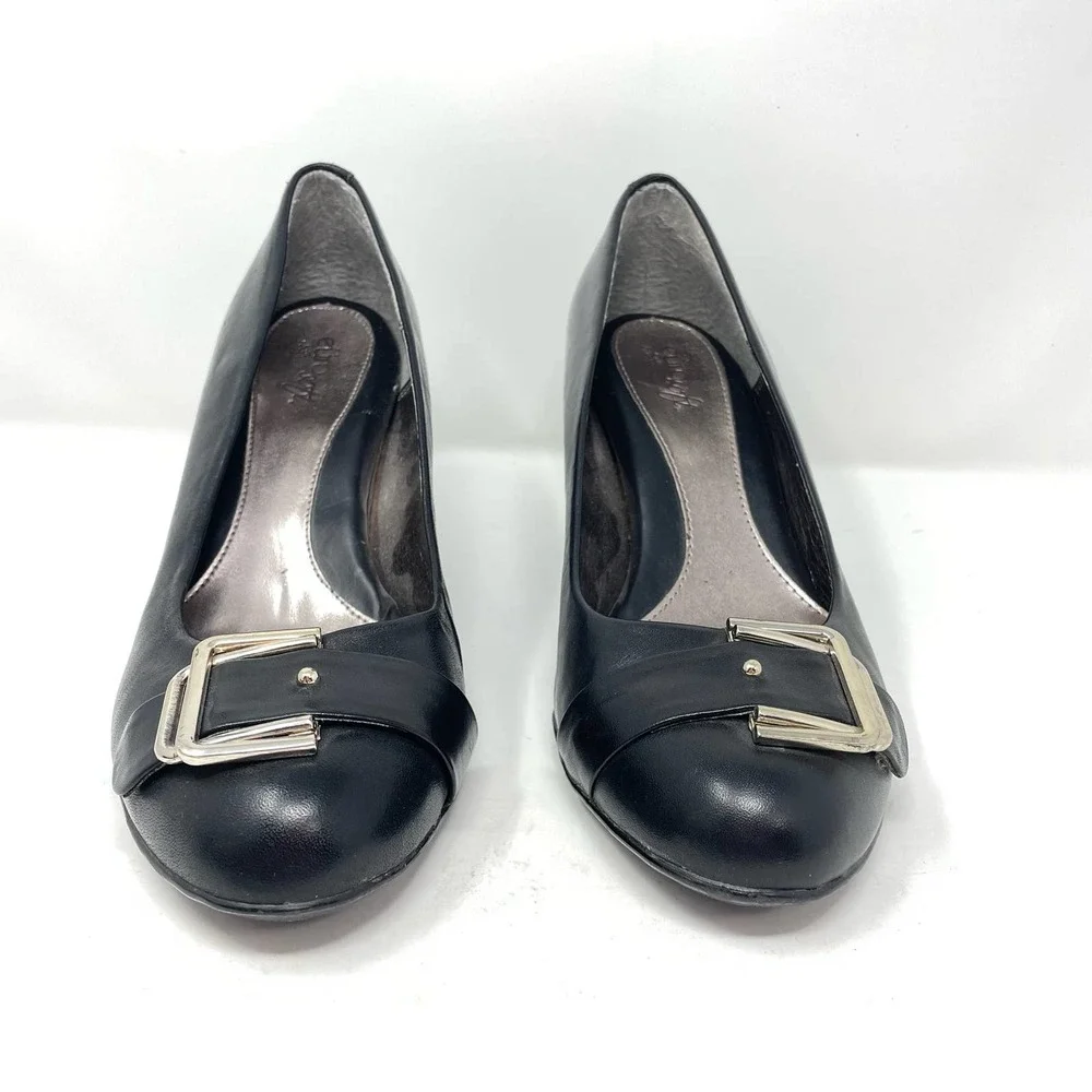 Euro Soft by Sofft Amberly Black Heels Genuine Leather Size 9.5
